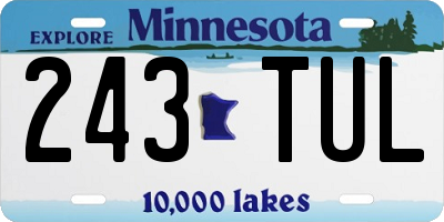 MN license plate 243TUL