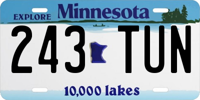 MN license plate 243TUN