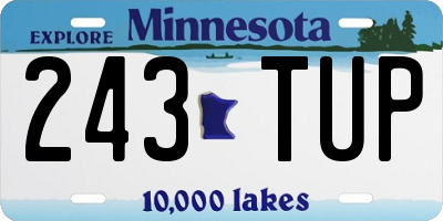 MN license plate 243TUP