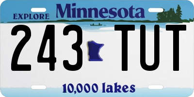 MN license plate 243TUT
