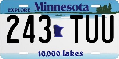 MN license plate 243TUU