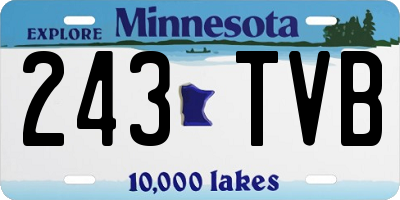 MN license plate 243TVB