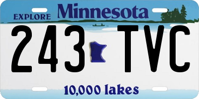MN license plate 243TVC
