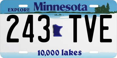 MN license plate 243TVE