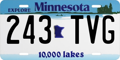 MN license plate 243TVG