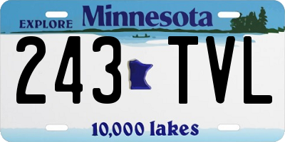 MN license plate 243TVL