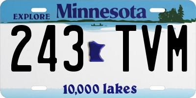 MN license plate 243TVM