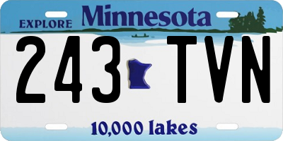 MN license plate 243TVN
