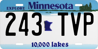 MN license plate 243TVP