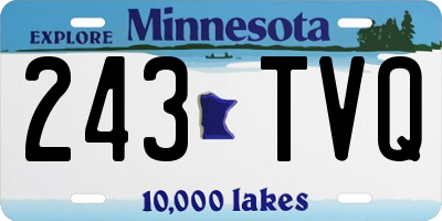 MN license plate 243TVQ