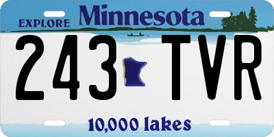 MN license plate 243TVR