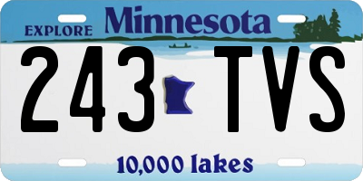 MN license plate 243TVS