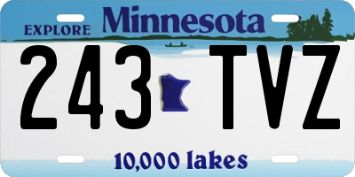 MN license plate 243TVZ