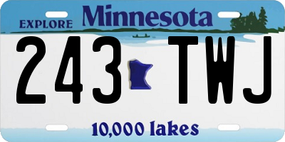 MN license plate 243TWJ