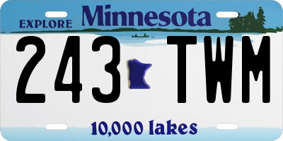MN license plate 243TWM