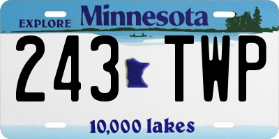 MN license plate 243TWP