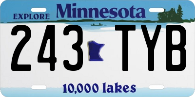 MN license plate 243TYB