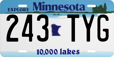 MN license plate 243TYG