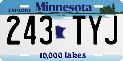 MN license plate 243TYJ