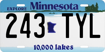 MN license plate 243TYL