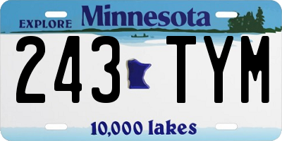 MN license plate 243TYM