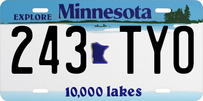 MN license plate 243TYO