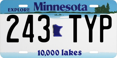 MN license plate 243TYP