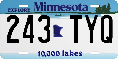 MN license plate 243TYQ