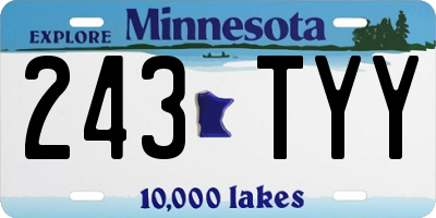 MN license plate 243TYY