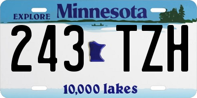 MN license plate 243TZH