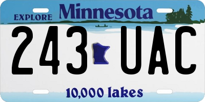 MN license plate 243UAC