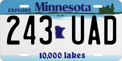 MN license plate 243UAD