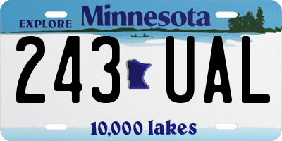 MN license plate 243UAL