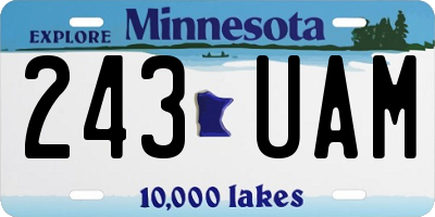 MN license plate 243UAM