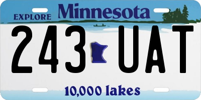 MN license plate 243UAT