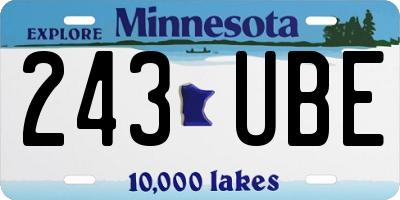 MN license plate 243UBE