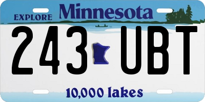 MN license plate 243UBT