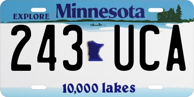 MN license plate 243UCA