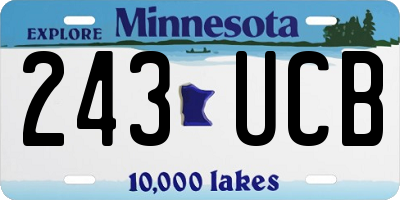 MN license plate 243UCB