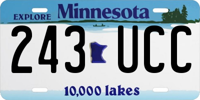 MN license plate 243UCC