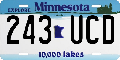 MN license plate 243UCD