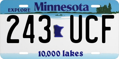MN license plate 243UCF