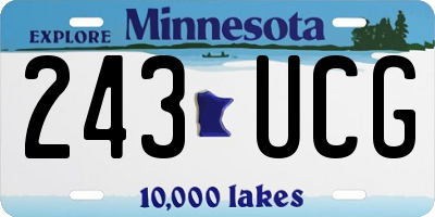 MN license plate 243UCG