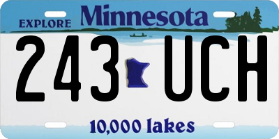 MN license plate 243UCH