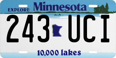 MN license plate 243UCI