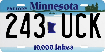 MN license plate 243UCK