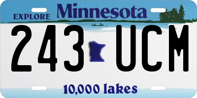 MN license plate 243UCM