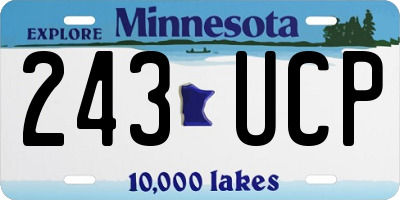 MN license plate 243UCP