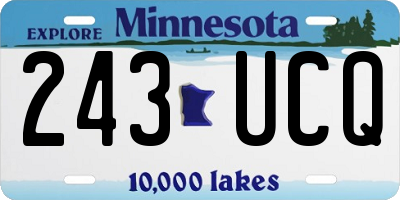 MN license plate 243UCQ