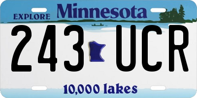 MN license plate 243UCR